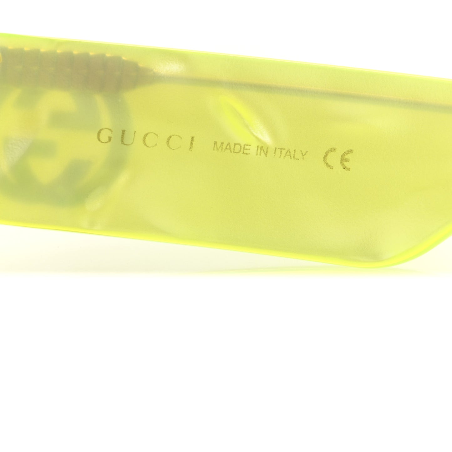 Acetate Rectangular Sunglasses GG0516S Fluorescent Yellow