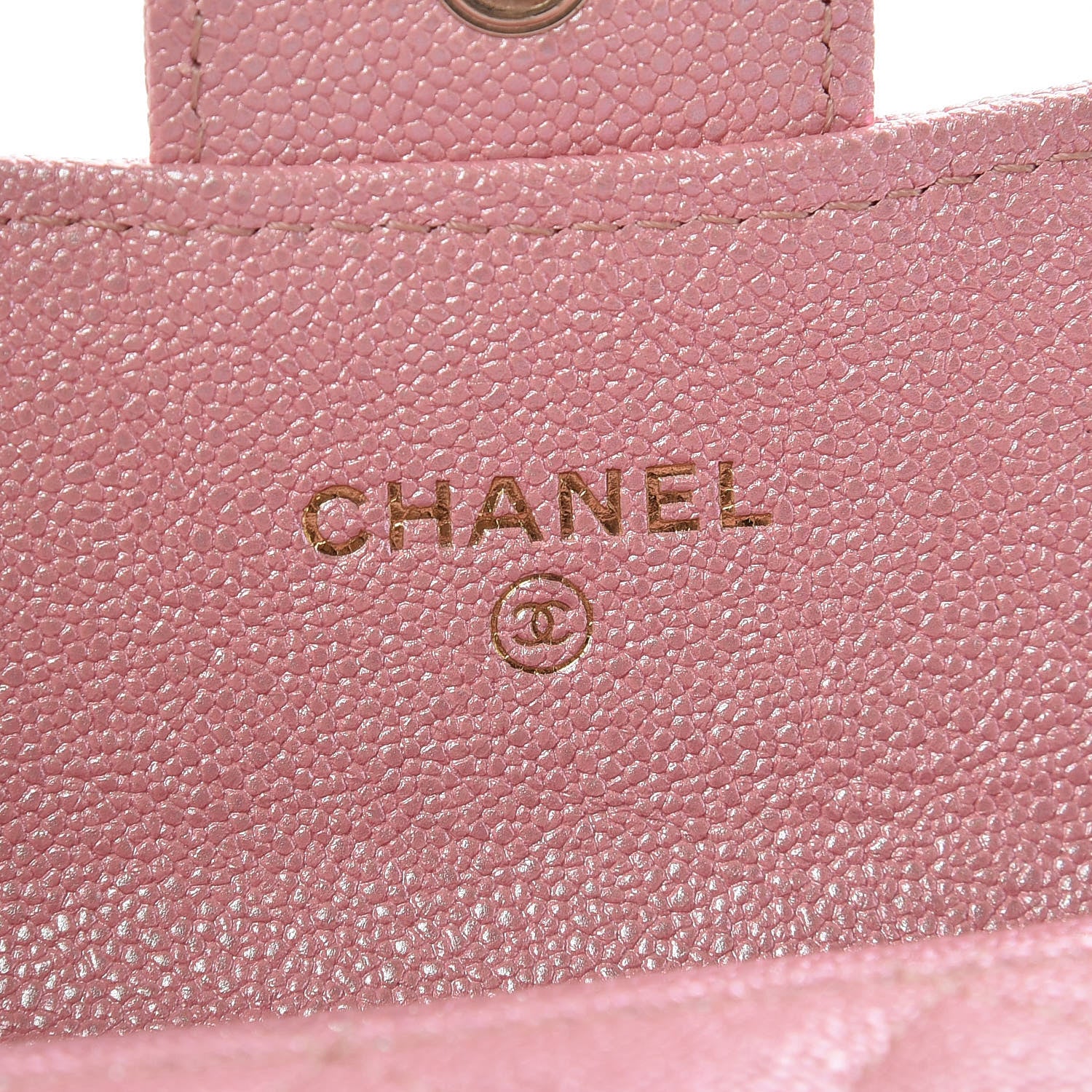 Chanel Iridescent Caviar Quilted Flap Card Holder Rose Pink 6 of 11