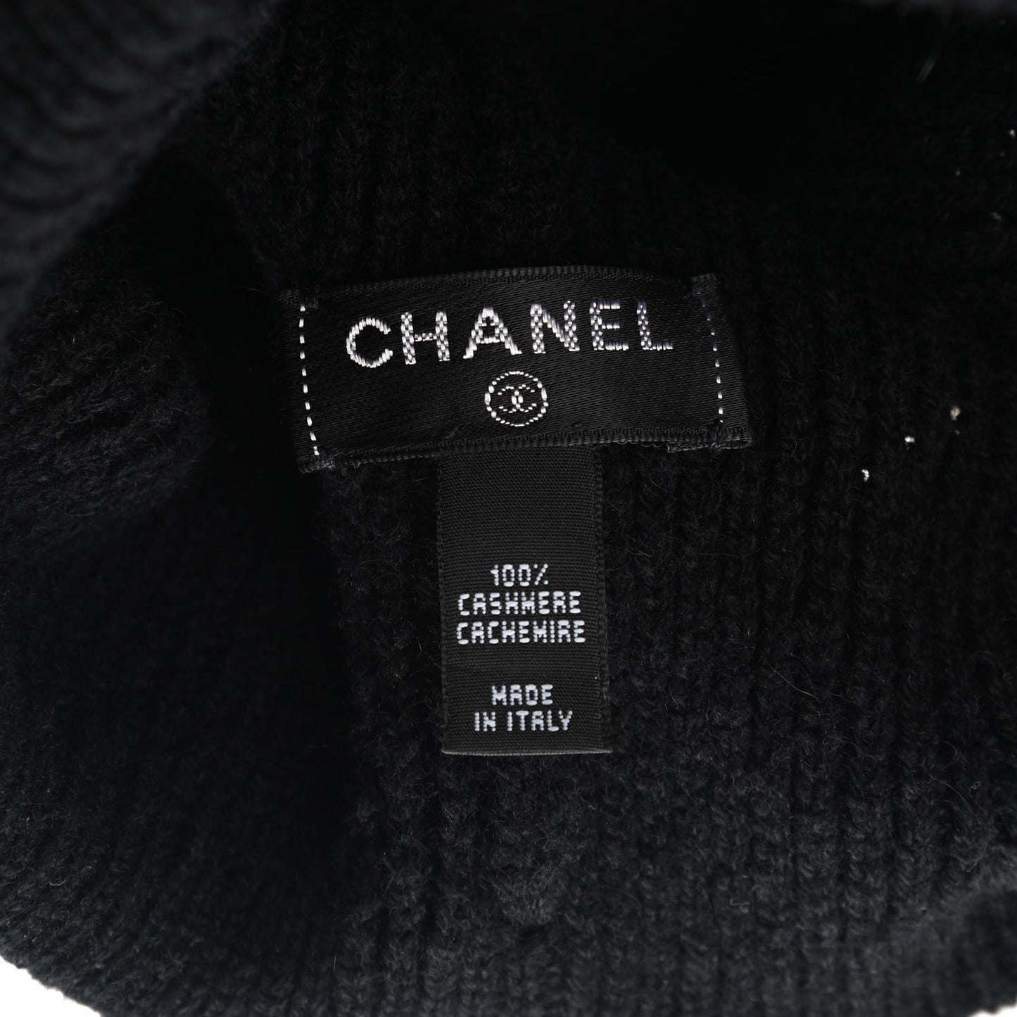 Cashmere CC Logo Beanie Hat Black