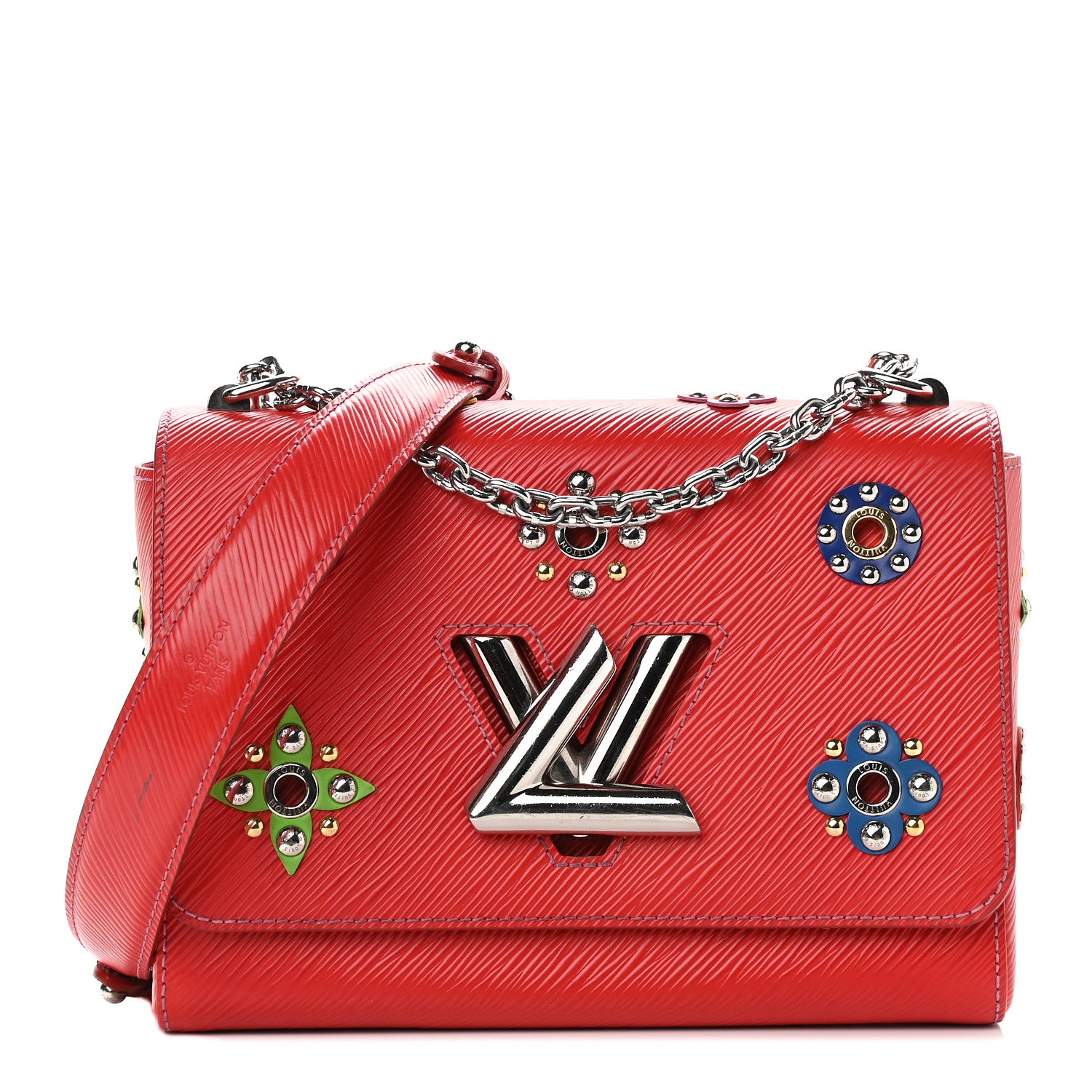 Louis Vuitton Epi Mechanical Flowers Twist Shoulder Bag MM Coquelicot 1 of 9