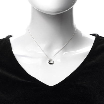 Tiffany Sterling Silver 12mm Elsa Peretti Eternal Circle Pendant Necklace 2 of 6