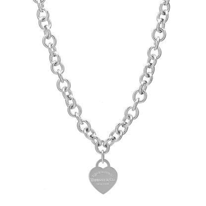 Tiffany Sterling Silver Return to Tiffany Heart Tag Pendant Necklace 1 of 6
