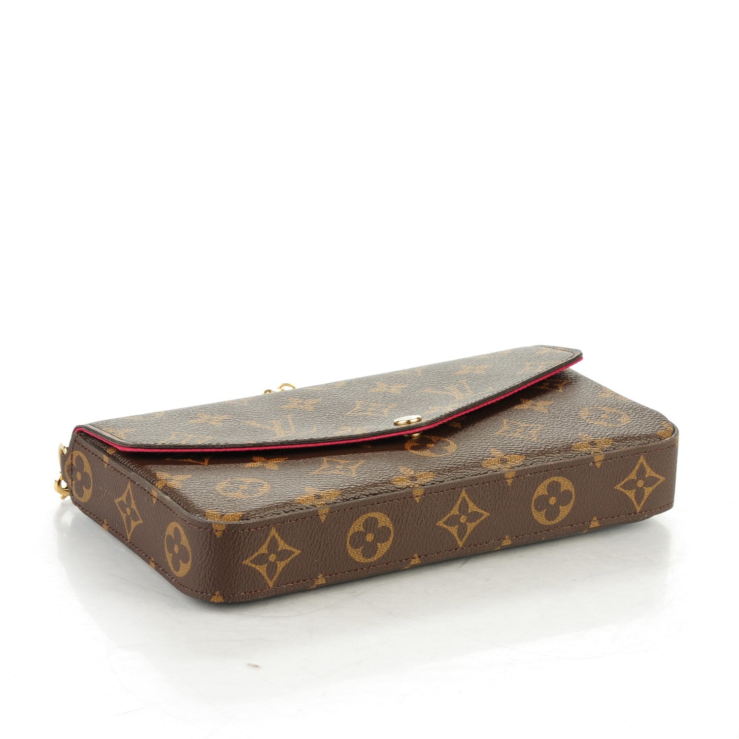 Louis Vuitton Monogram Pochette Felicie Chain Wallet Fuchsia 4 of 7