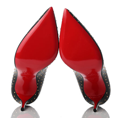 Christian Louboutin Calfskin Pigalle Follies Stud 100 Pumps 38 Black 5 of 7