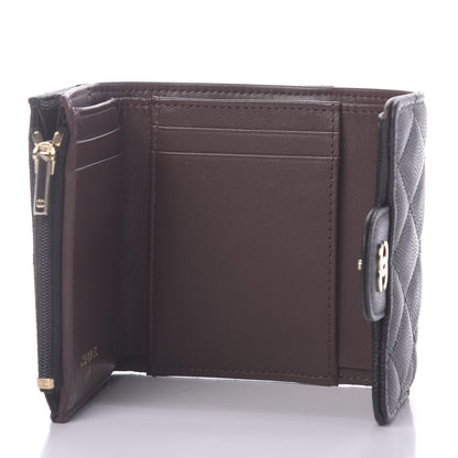 Chanel Caviar Quilted Compact Flap Wallet Black 5 of 9