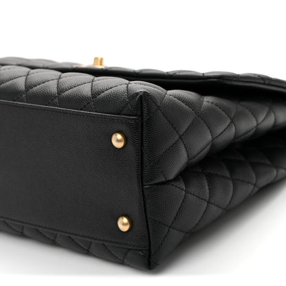 Chanel Caviar Quilted Medium Coco Handle Flap Black 10 of 10