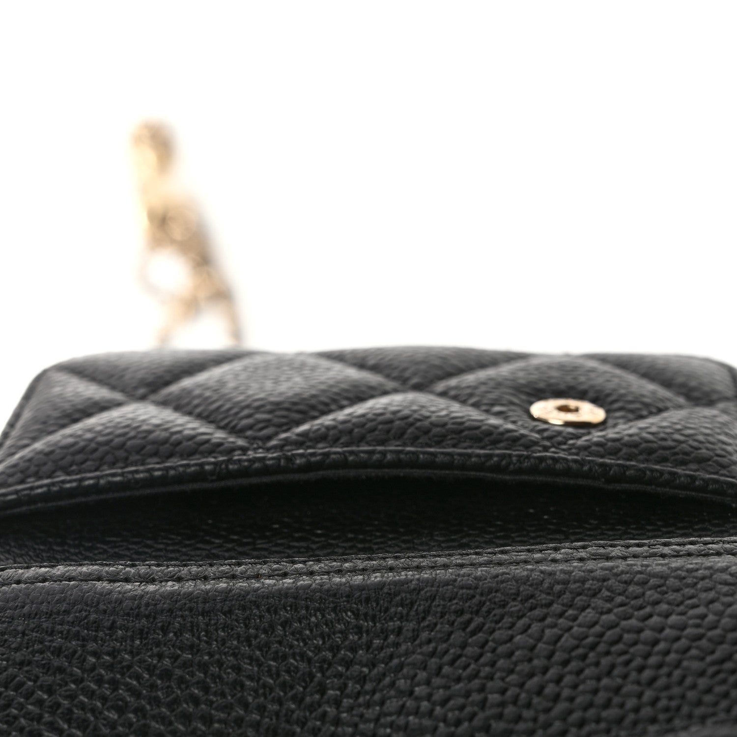 Chanel Caviar Quilted Pearl Crush iPhone 15 Pro Holder With Chain Black 5 of 7