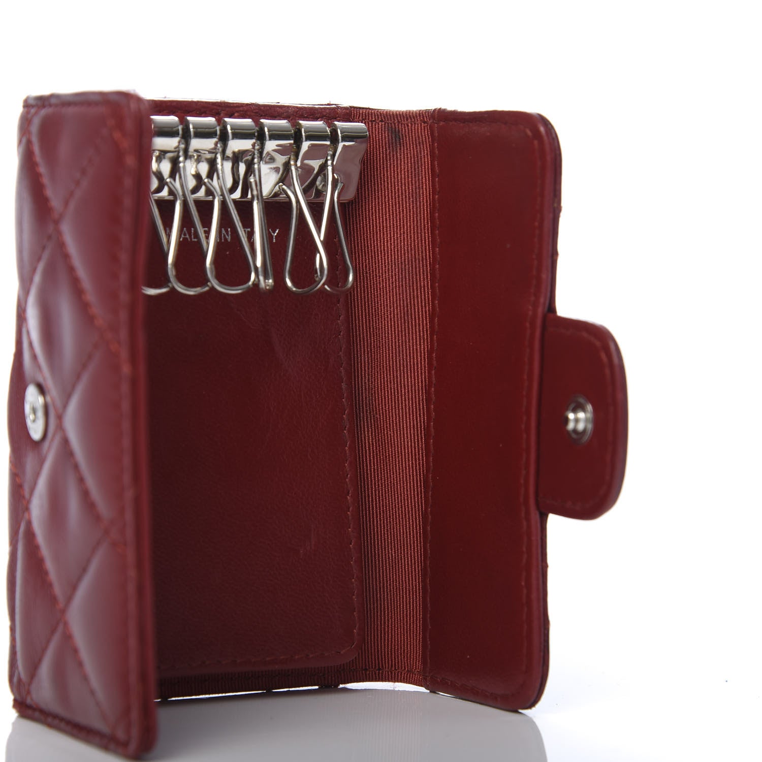 Chanel Lambskin Quilted 6 Key Holder Red 10 of 12