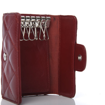 Chanel Lambskin Quilted 6 Key Holder Red 10 of 12