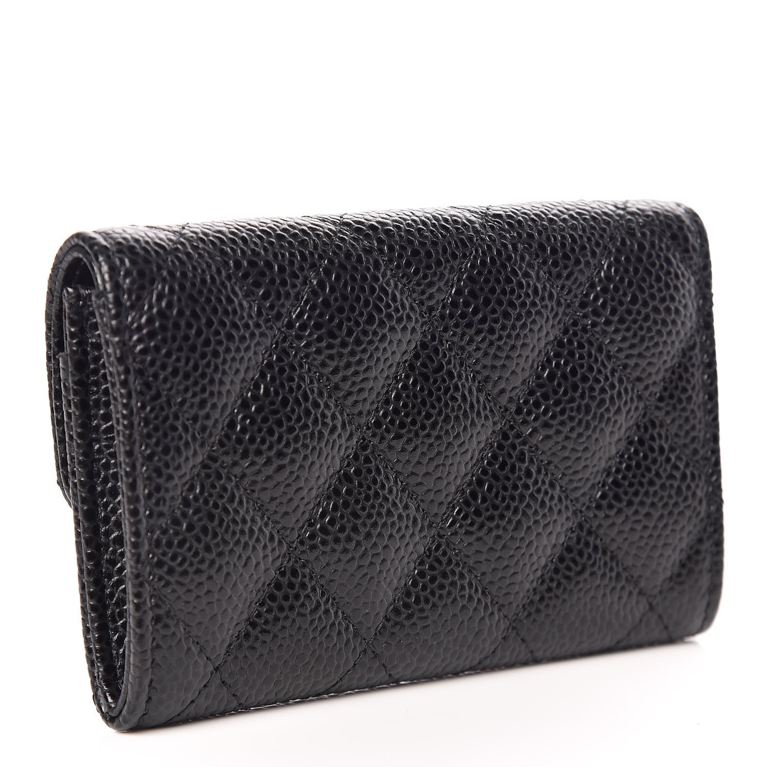 Chanel Caviar Quilted Flap Card Holder Black 3 of 8