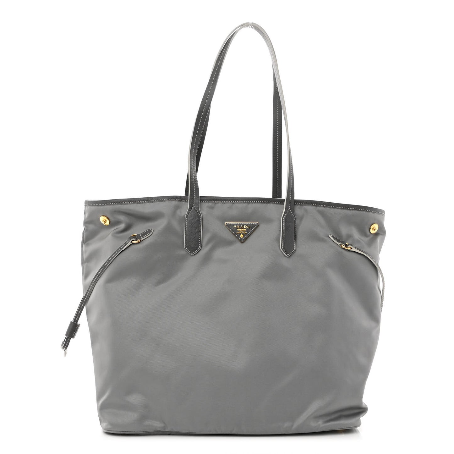 Tessuto Nylon Saffiano Tote Acciaio