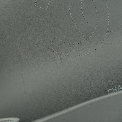 Chanel Caviar Quilted Maxi Double Flap Light Grey 10 of 10