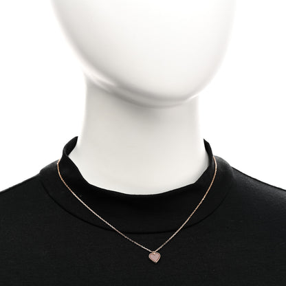 Van Cleef & Arpels 18k Rose Gold Carnelian Sweet Alhambra Heart Pendant Necklace 2 of 6