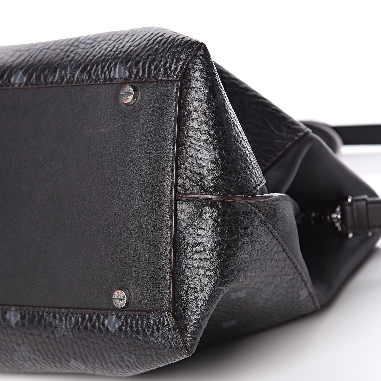 MCM Visetos Large Tote Black 10 of 17