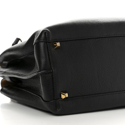 MCM Grained Calfskin Medium Milla Tote Black 10 of 11