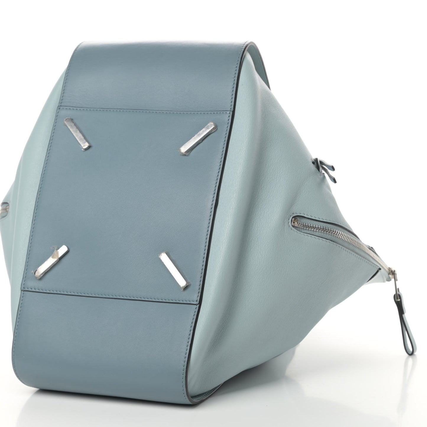 Calfskin Large Hammock Shoulder Bag Aqua Light Blue Stone