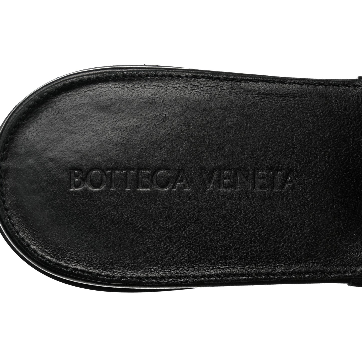 Nappa Quilted Rubber Lido Flat Sandals 37 Black