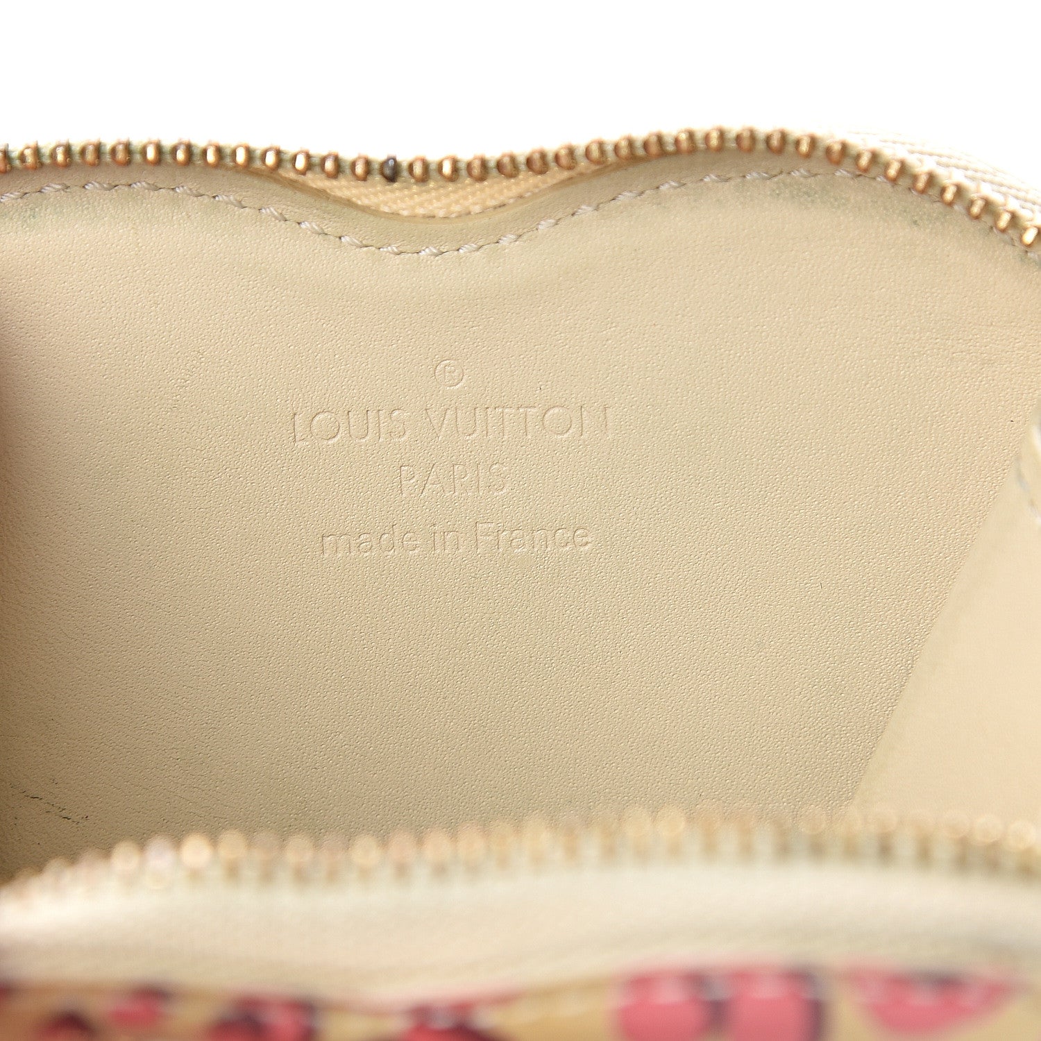 Louis Vuitton Vernis Leopard Coeur Heart Coin Purse Blanc Corail 5 of 6