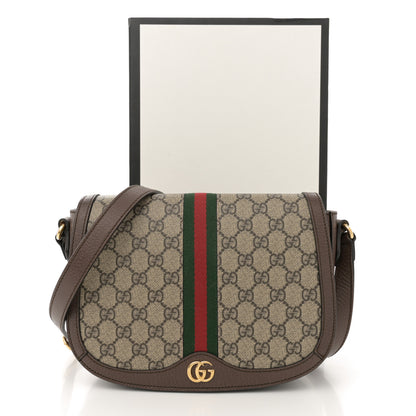 Gucci GG Supreme Monogram Web Small Ophidia Flap Messenger Bag Brown 13 of 13