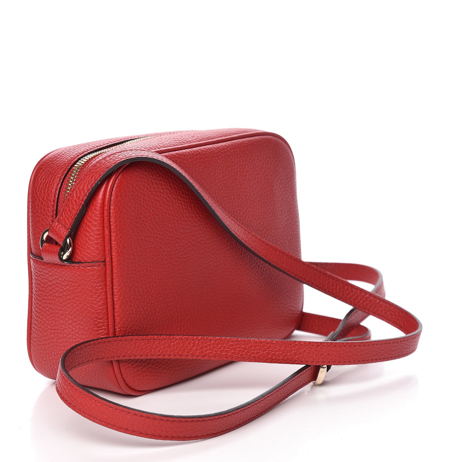 Gucci Pebbled Calfskin Small Soho Disco Bag Tabasco Red 3 of 10