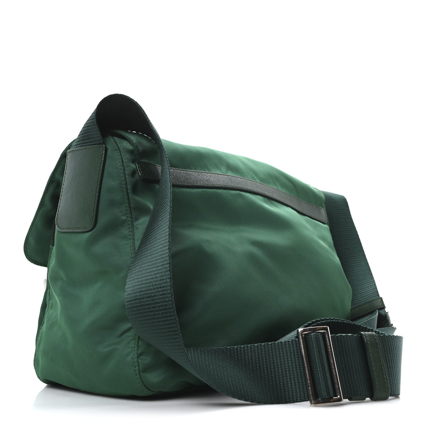Prada Nylon Vela Saffiano Messenger Bag Oleandro 3 of 9