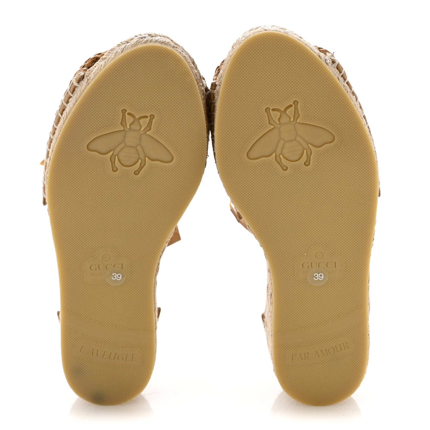 Raffia Canvas Crystal Interlocking G Espadrilles 39 Beige