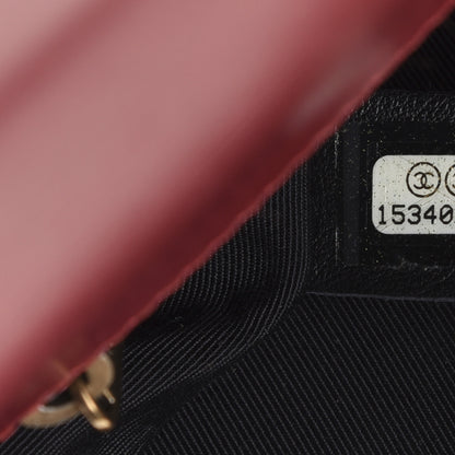 Chanel Glazed Calfskin Boy Flap Clutch Red 9 of 17