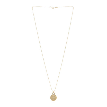 Tiffany 18K Yellow Gold Return to Tiffany Round Charm Necklace 2 of 4