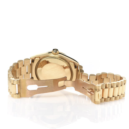 Rolex 18K Yellow Gold Diamond 31mm Oyster Perpetual Datejust President Watch Champagne 68278 6 of 7