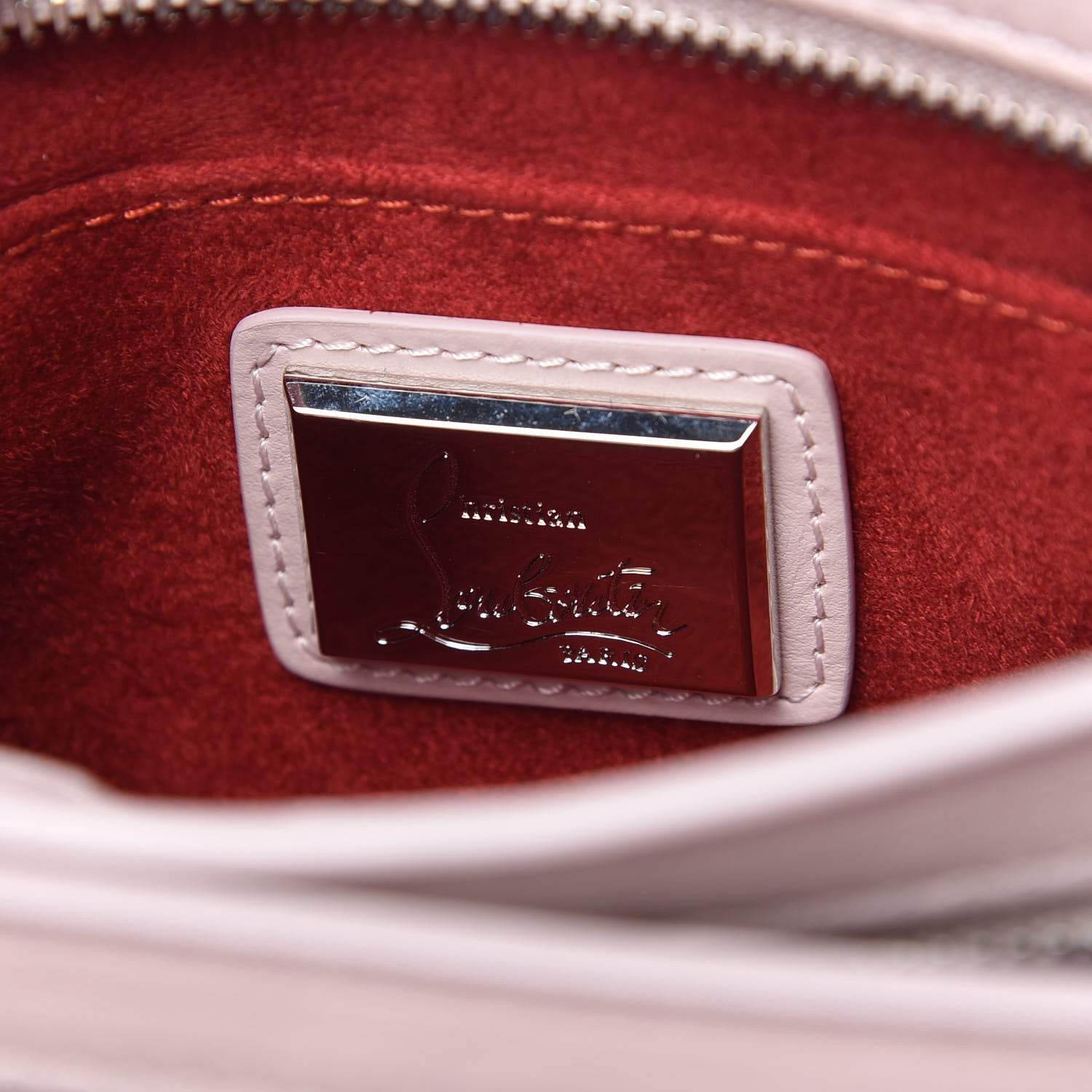 Christian Louboutin Calfskin Spiked Tribouli Crossbody Ballerina 8 of 9