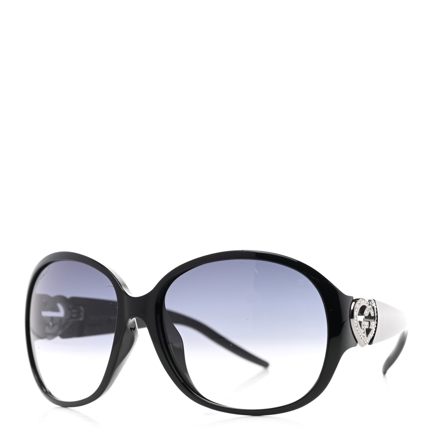 Round Frame Heart Sunglasses GG3530 Black