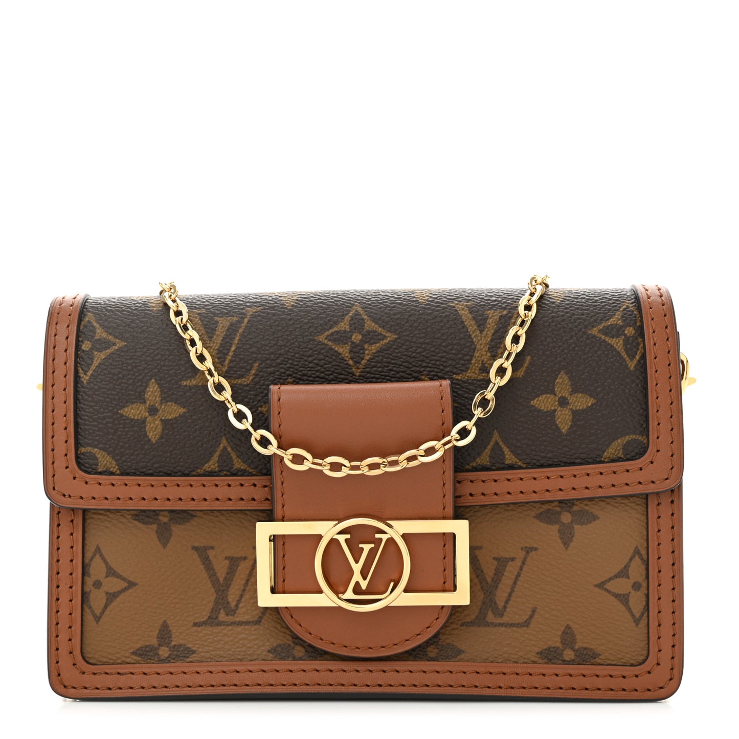 Reverse Monogram Dauphine Chain Wallet