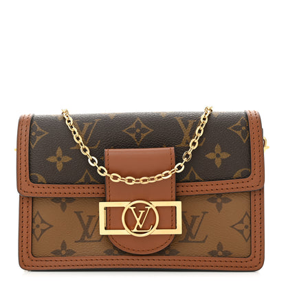 Louis Vuitton Reverse Monogram Dauphine Chain Wallet 1 of 9