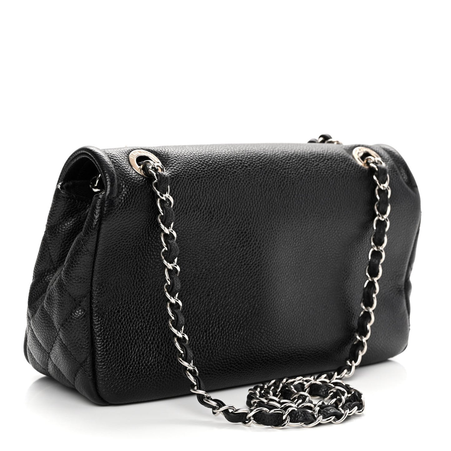 Caviar Medium Timeless CC Flap Navy Blue