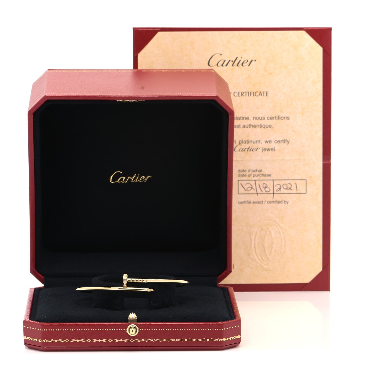 Cartier 18K Yellow Gold Diamond Small Juste Un Clou Bracelet 17 5 of 5