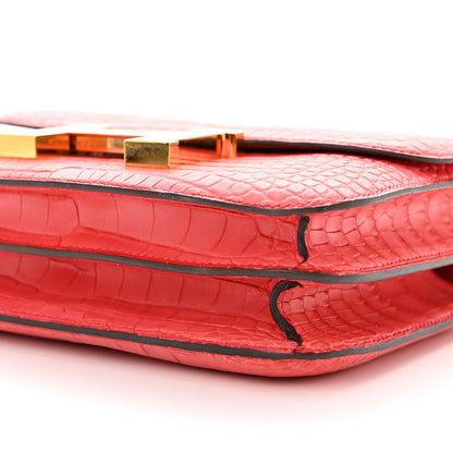 Hermes Matte Alligator Constance 18 Bougainvillea 9 of 11
