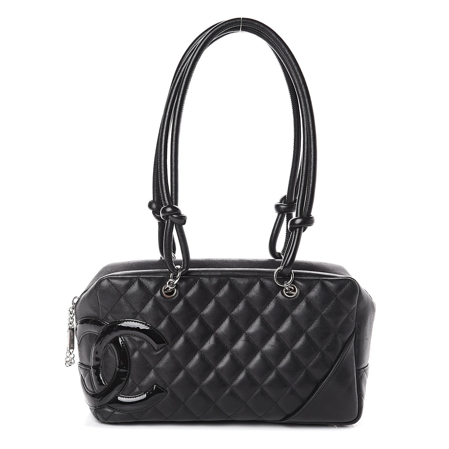Chanel Calfskin Quilted Large Cambon Bowler Black 1 of 9