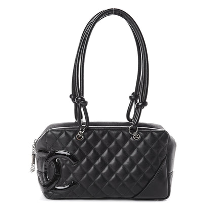 Chanel Calfskin Quilted Large Cambon Bowler Black 1 of 9