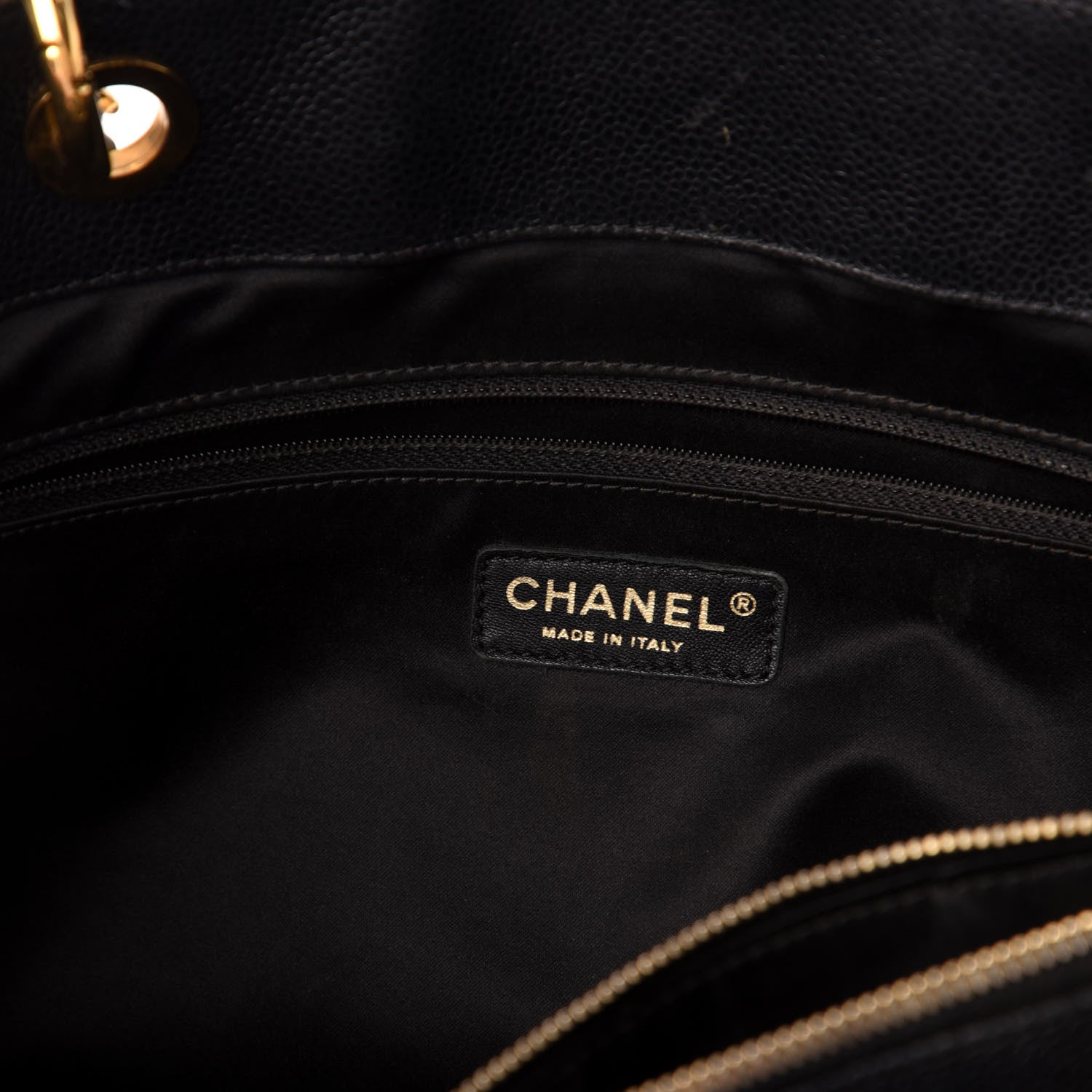 Chanel Caviar Quilted XL Grand Shopping Tote GST Black 6 of 10