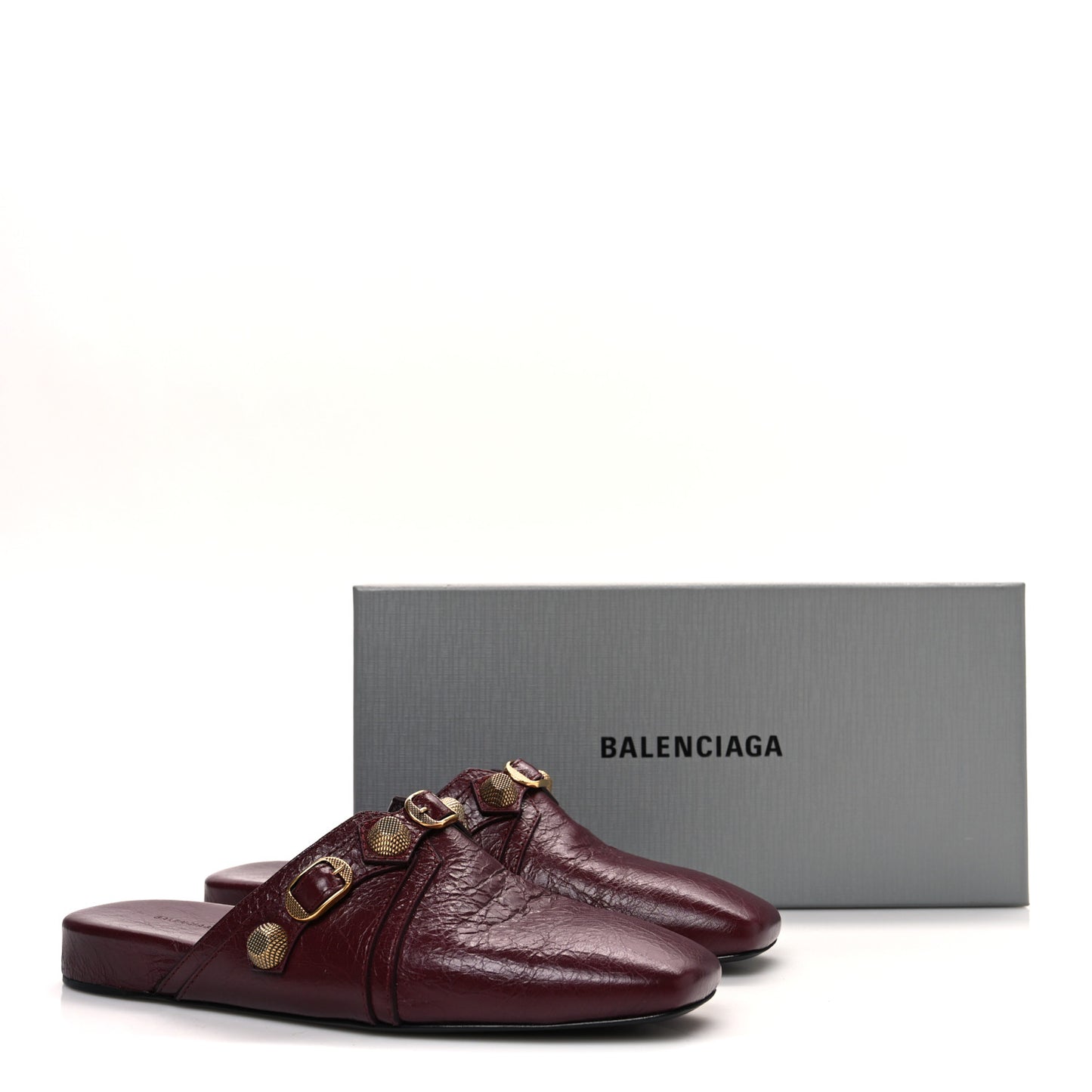 Agneau Arena Cagole Cosy Mules 38 Dark Red