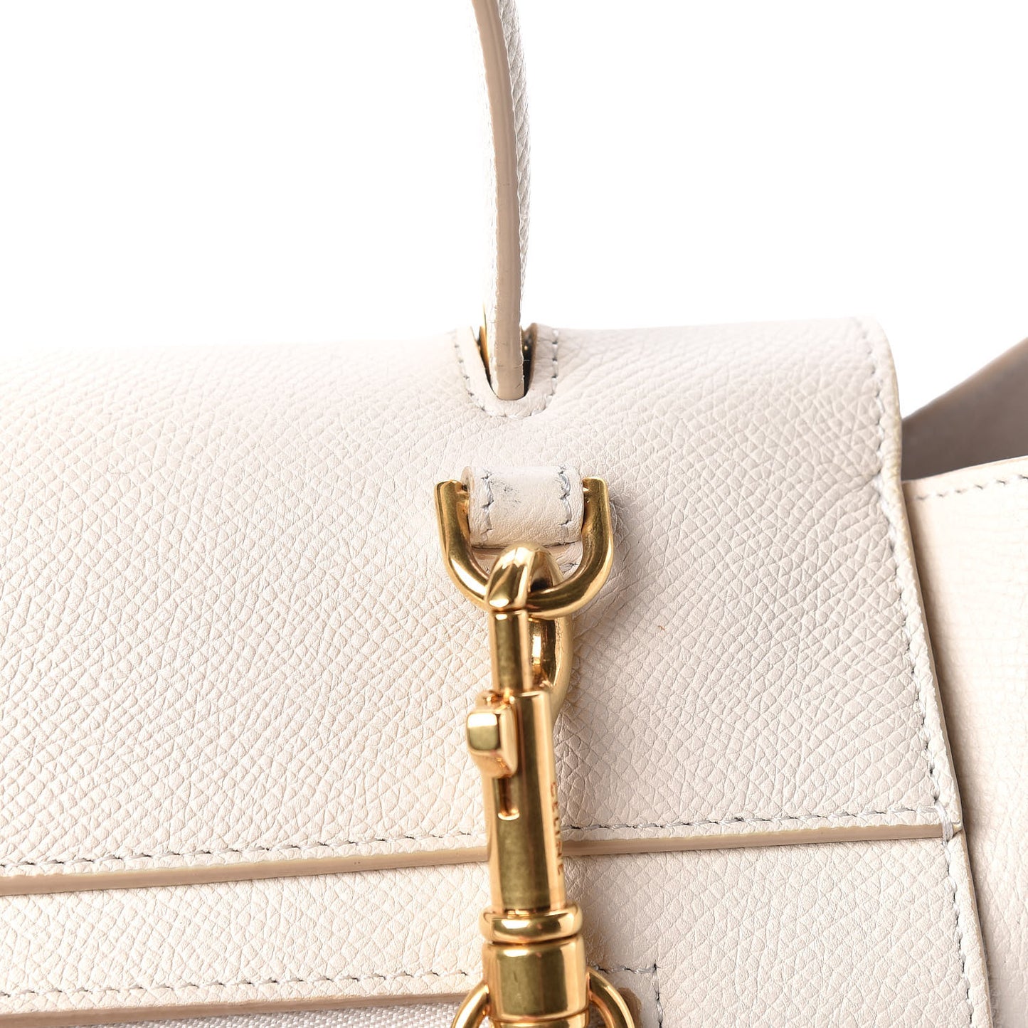 Grained Calfskin Mini Belt Bag White