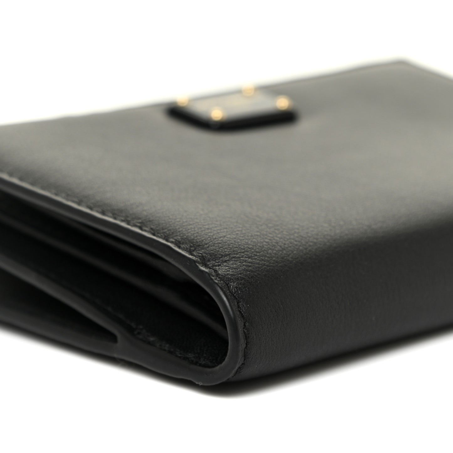 Calfskin Bi-Fold Wallet Black