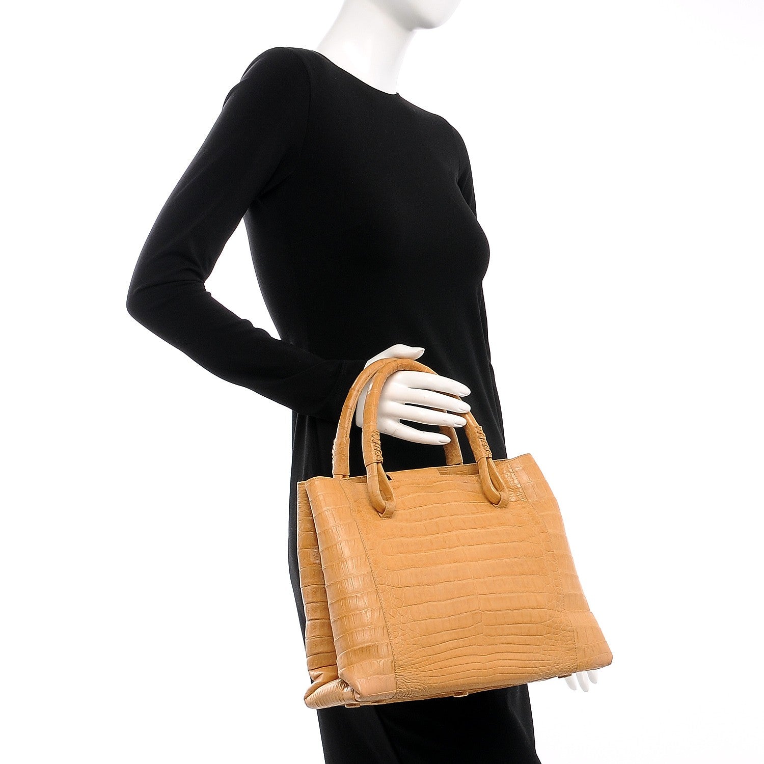 Nancy Gonzalez Crocodile Tote Beige 2 of 11