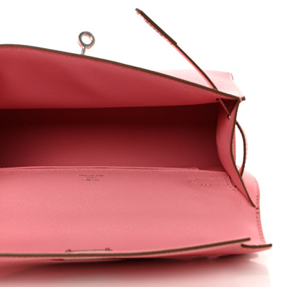 Hermes Epsom Kelly Pochette Clutch Rose Confetti 5 of 13