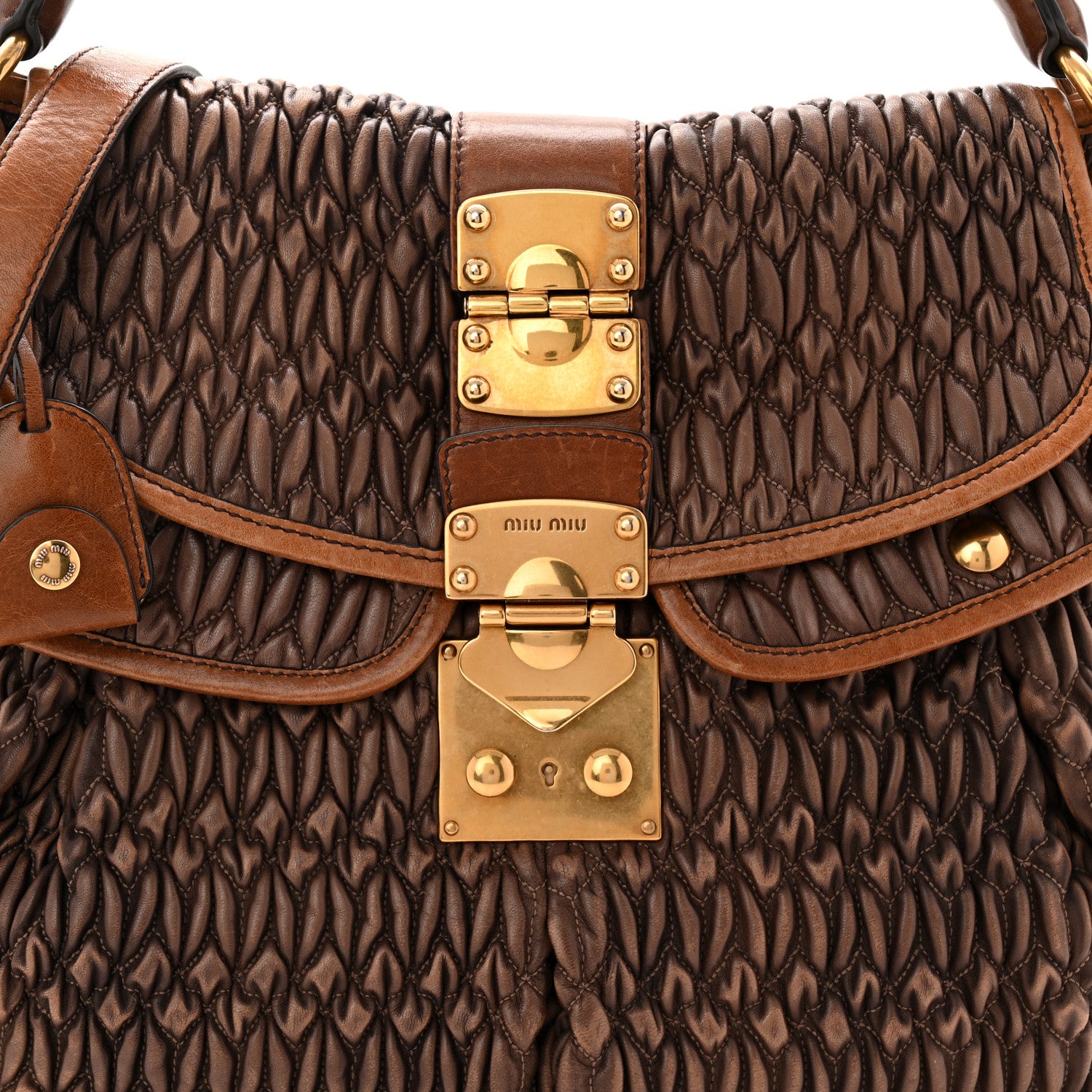 Miu Miu Nappa Cloquet Coffer Hobo Antilope 8 of 10