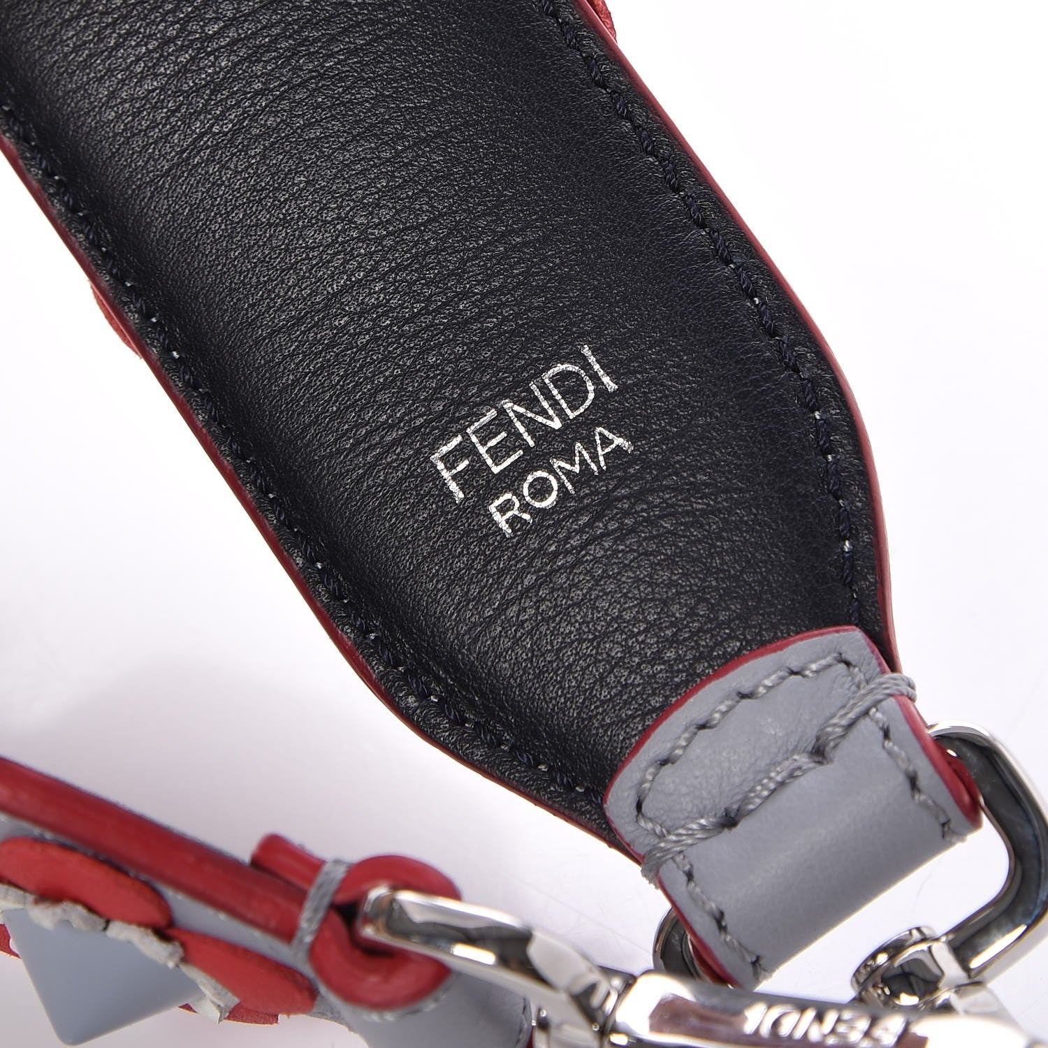 Fendi Vitello Dolce Flowerland Studded Strap You Ardesia Blue Notte 6 of 6