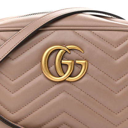 Gucci Calfskin Matelasse Small GG Marmont Chain Shoulder Bag Porcelain Rose 8 of 10