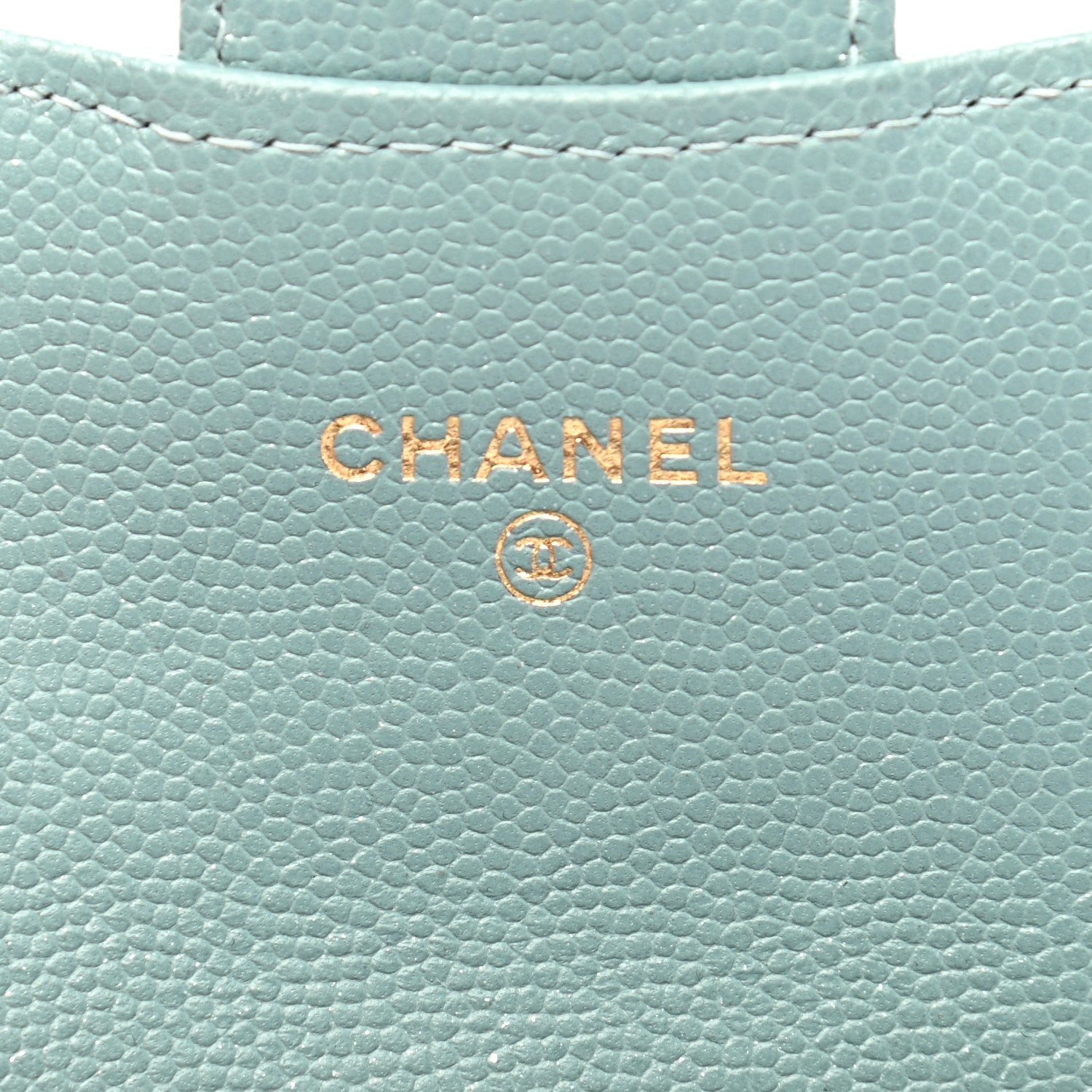 Chanel Iridescent Caviar Quilted Flap Card Holder Wallet Light Blue 12 of 14