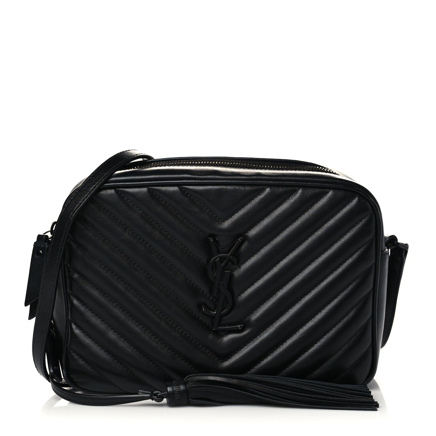 Calfskin Matelasse Monogram Lou Camera Bag Black
