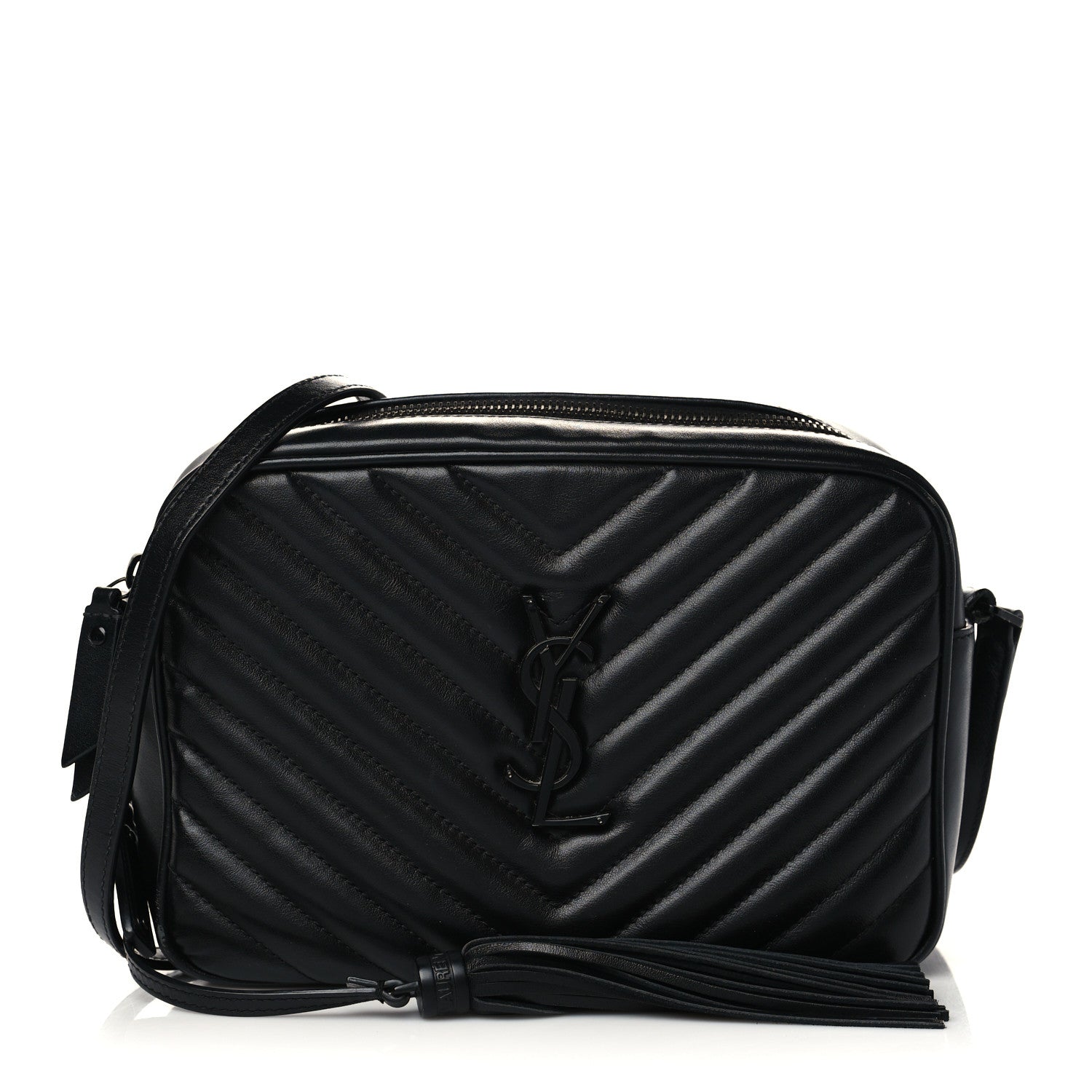 Saint Laurent Calfskin Matelasse Monogram Lou Camera Bag Black 1 of 6